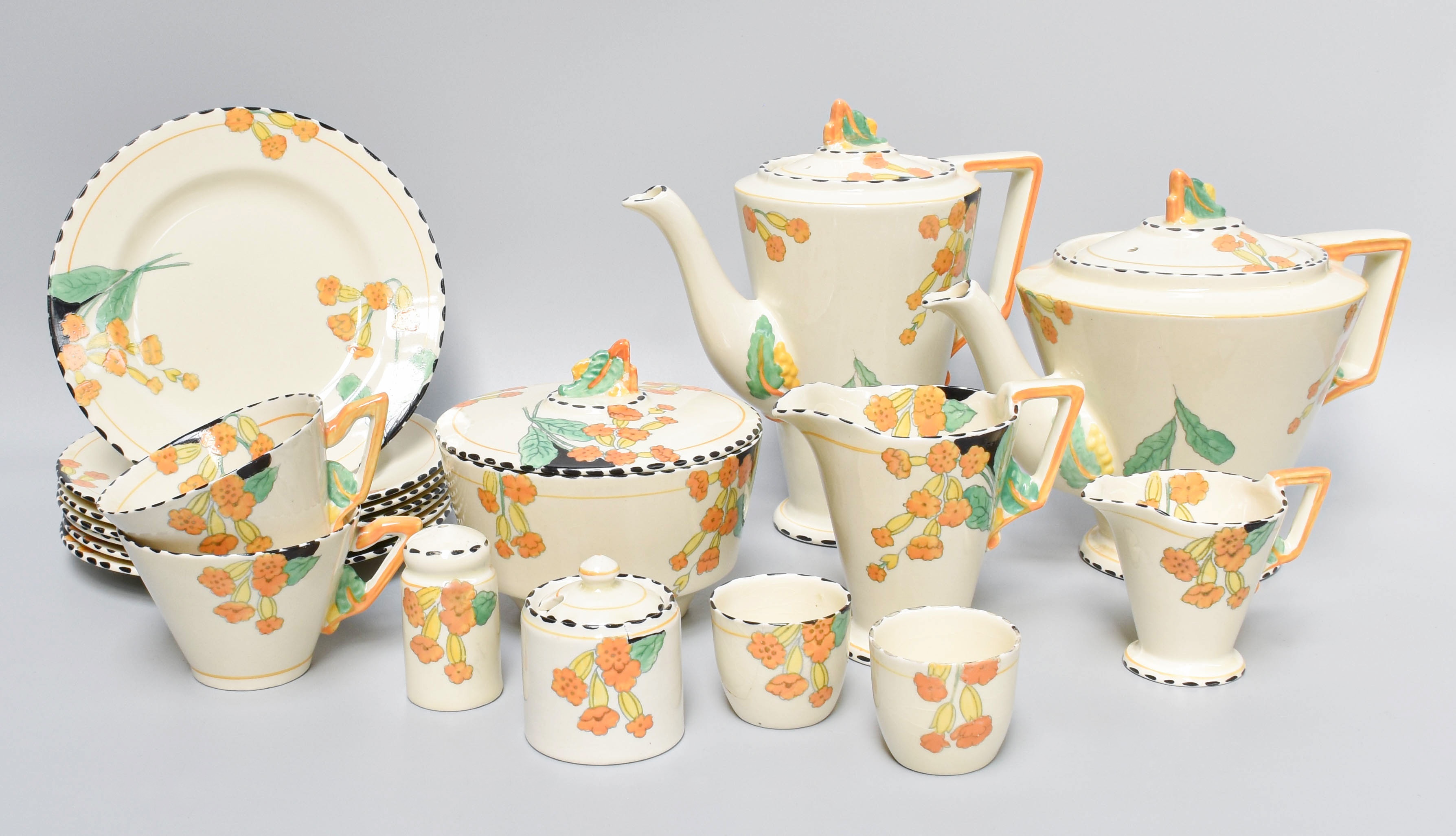 Lot 270 - Burleigh Ware Art Deco Breakfast Wares in