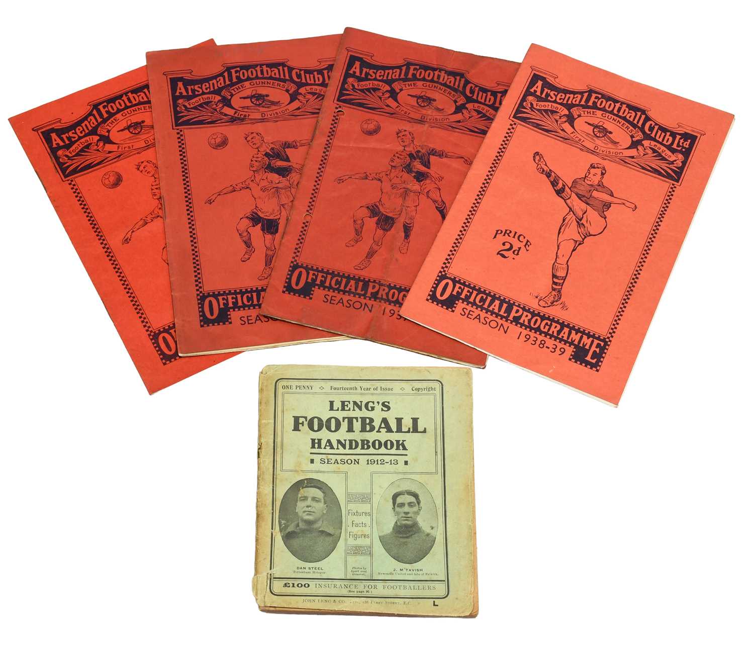 A Large Collection Of Arsenal Programmes
